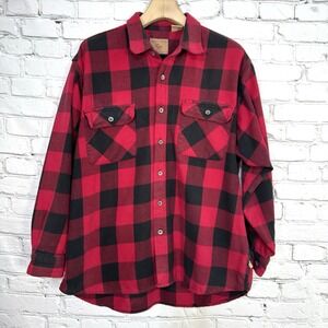 Moose Creek Men XL Heavy Buffalo Plaid Flannel Jacket Cotton Thick Chore Shacket